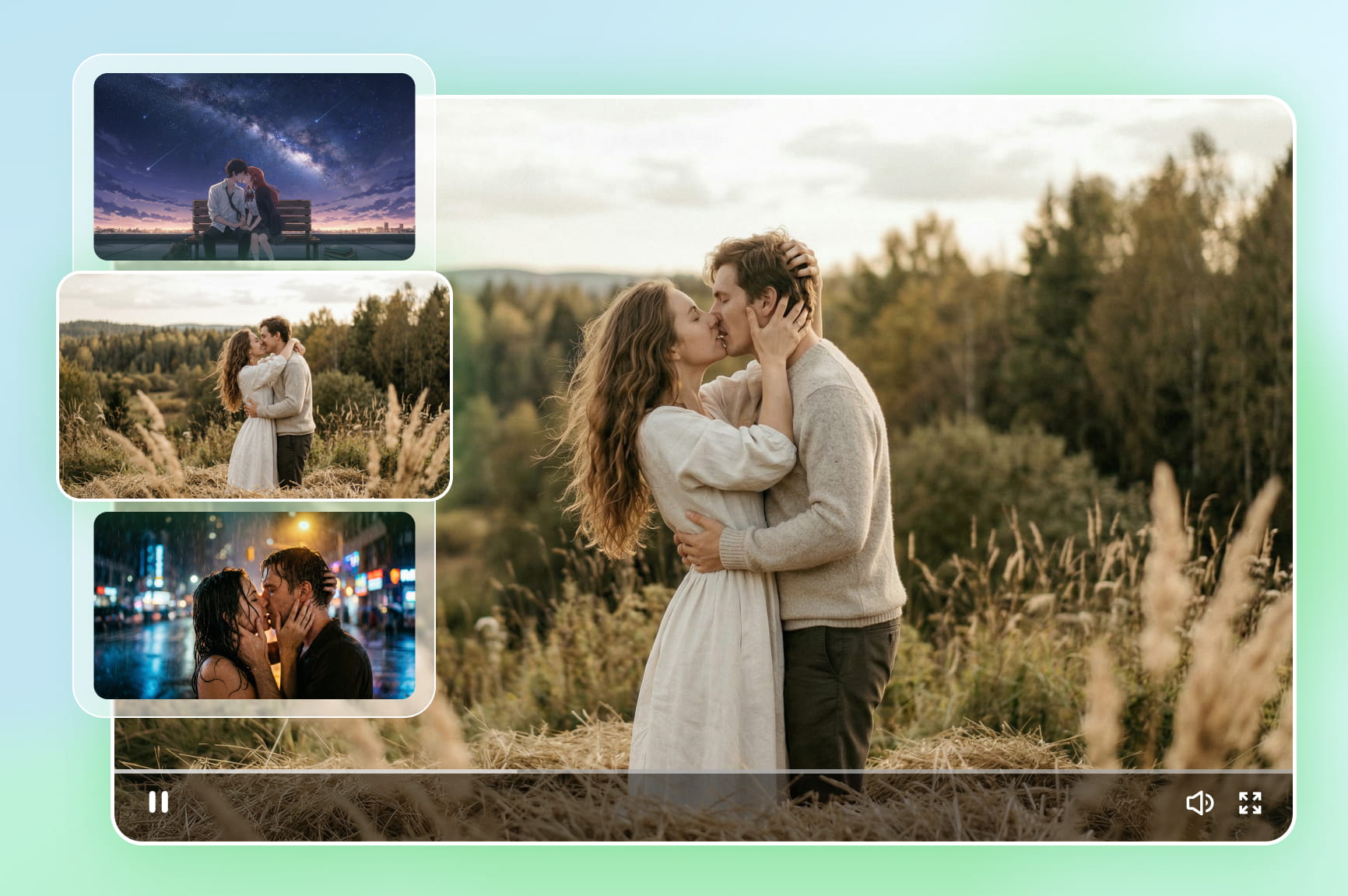 AI Kiss Video Generator Free – Make Two Photos Kiss with AI