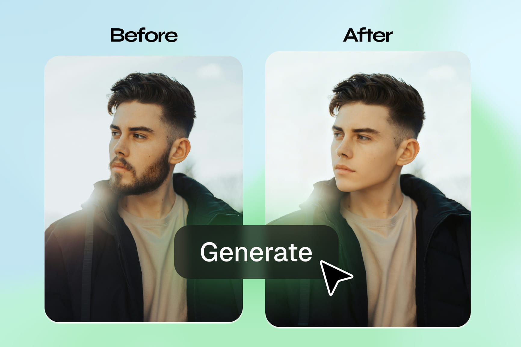 AI No Beard Filter | Instantly Get a Clean Shaven Look