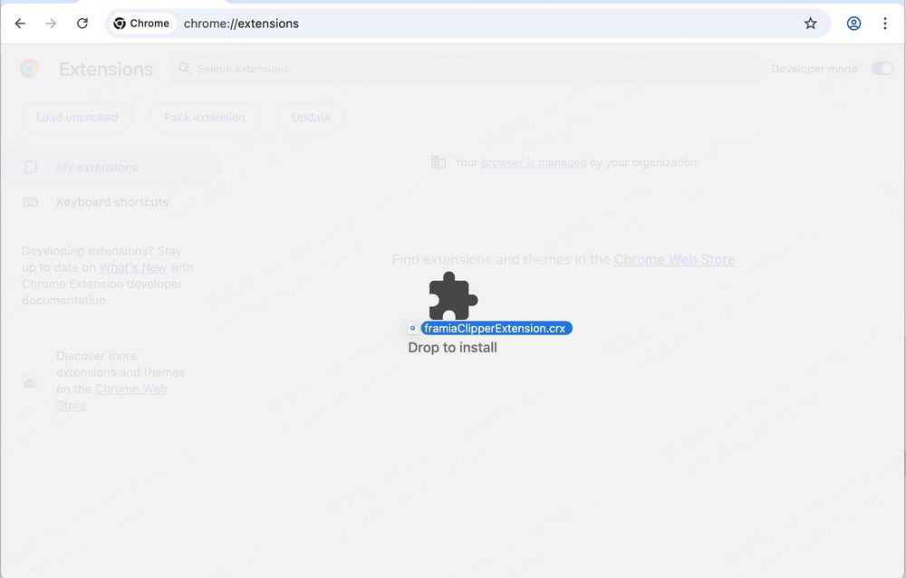 Drag to install step